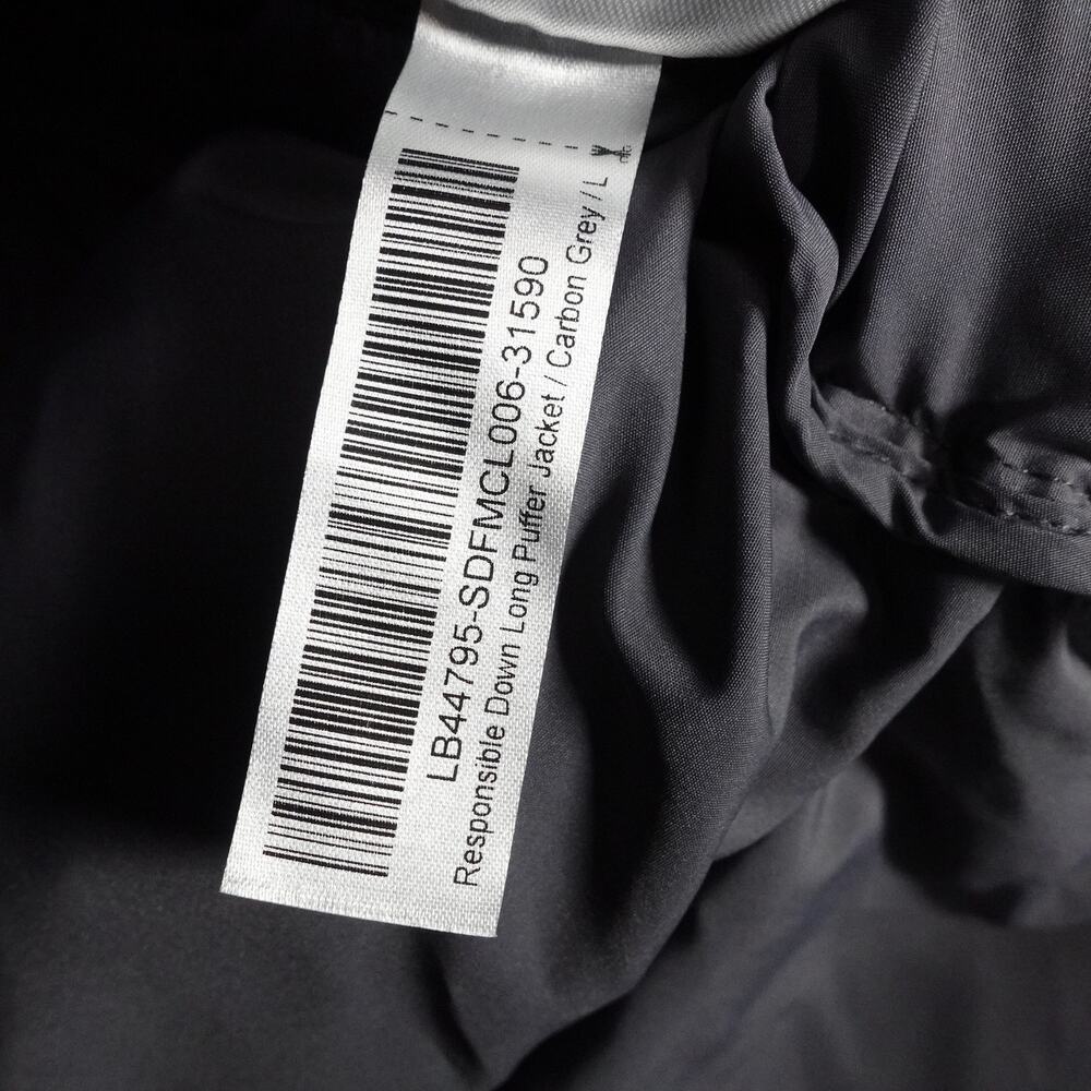 NWOT Quince Women's L Responsible Down Long Puffer Jacket Hooded Carbon Gray - Picture 8 of 9